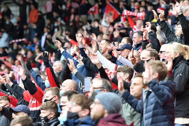 Sunderland fans inside of the Stadium of Light