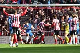 Trai Hume celebrates his first Sunderland goal on Saturday afternoon