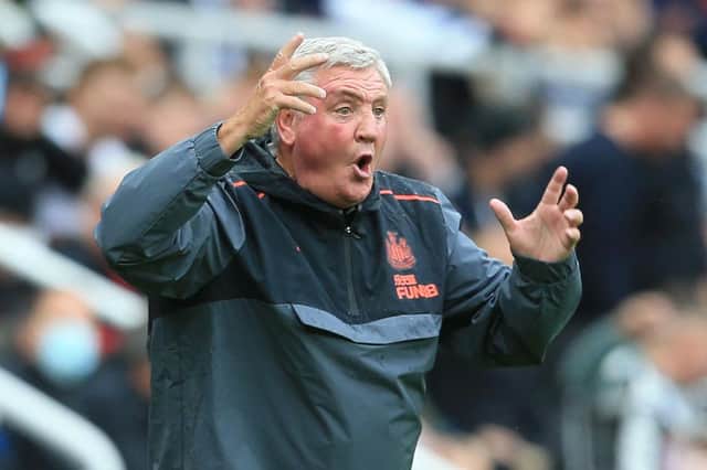 Newcastle United head coach Steve Bruce. (Photo by LINDSEY PARNABY/AFP via Getty Images)