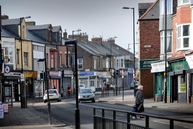 Shops on Hylton Road, Sunderland in 2011.