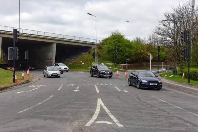The eastbound slip road from the A184 onto the A194 was closed at the Whitemare Pool junction on Saturday, April 3, but has since reopened.