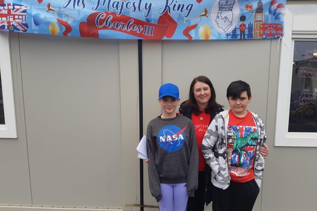 Burnside Academy pupils Maddison Smith, 11, and Nicholas Dolan-Ashbridge and teacher Vicky Houghton feel it is "important to recognise such an historic event".