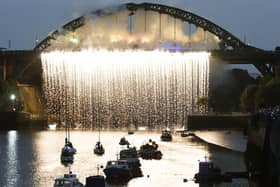 Wearmouth Bridge looked spectacular as Sunderland's Tall Ships Race celebration came to a close in July 2018.