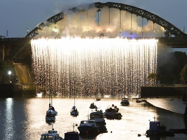 Wearmouth Bridge looked spectacular as Sunderland's Tall Ships Race celebration came to a close in July 2018.