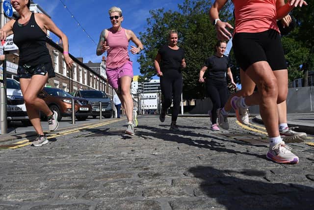 Runners during Sunderland's first Garden Active Games.