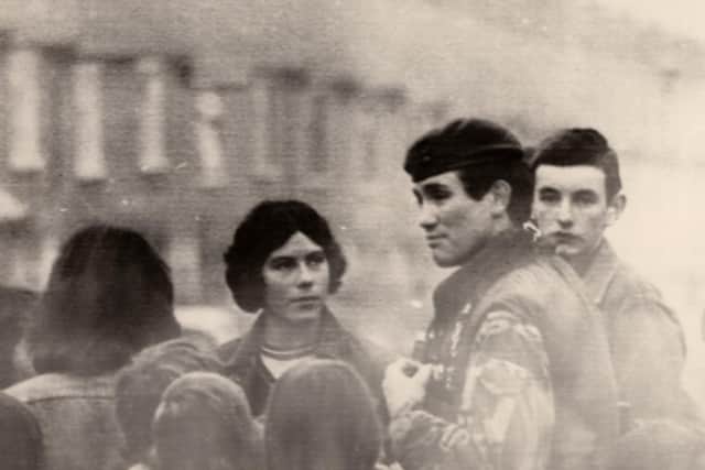 Sunderland soldier Captain Robert Nairac, second right, on patrol in Ulster during the 1970s.