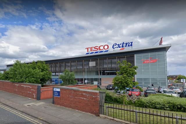 The incident happened at Tesco in Newcastle Road.