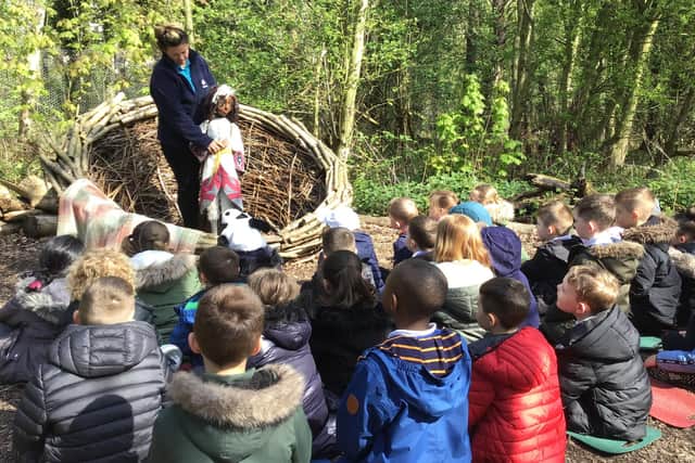 Children from Our Lady of the Rosary Catholic Primary School at Washington Wetlands Centre.