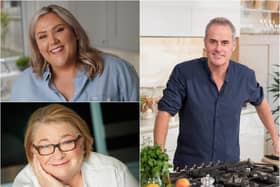 This Morning’s Phil Vickery, chef and TV presenter Rosemary Shrager (bottom left) and Great British Bake Off finalist Laura Adlington (top left).