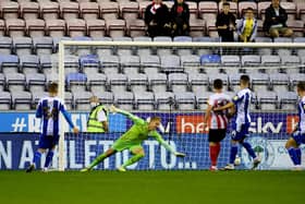 Nathan Broadhead fires Sunderland into the lead at the DW Stadium