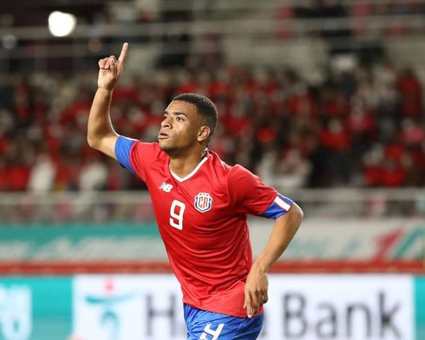 Jewison Bennette celebrates after scoring for Costa Rica against South Korea. (Photo by Chung Sung-Jun/Getty Images)