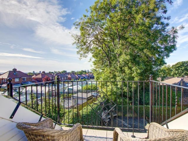 The house has a lovely south facing balcony providing attractive views over the surrounding area towards the coastline and the sea beyond.