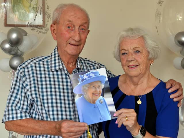 Mary and Ernie May celebrated their diamond wedding anniversary on the day of the Queen's death.