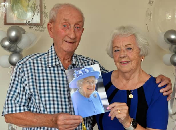 Mary and Ernie May celebrated their diamond wedding anniversary on the day of the Queen's death.
