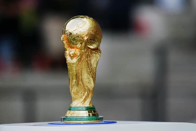 BERLIN - JULY 9: General view of the World Cup trophy prior to the FIFA World Cup Germany 2006 Final match between Italy and France at the Olympic Stadium on July 9, 2006 in Berlin, Germany.  (Photo by Alex Livesey/Getty Images)
