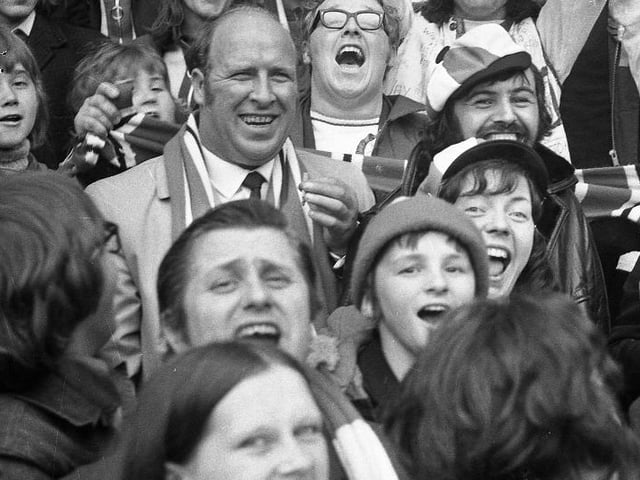 Singing their hearts out for The Lads in 1973.