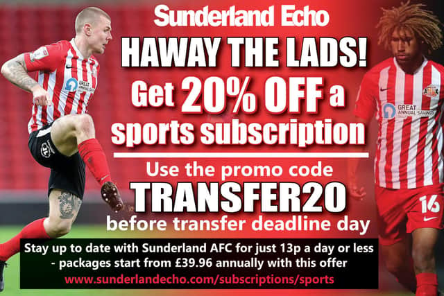 Take advantage of our 20% off subscription offer at the Sunderland Echo.