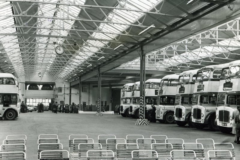 The opening of Leadmill Road Bus Depot, Sheffield on July 15, 1963