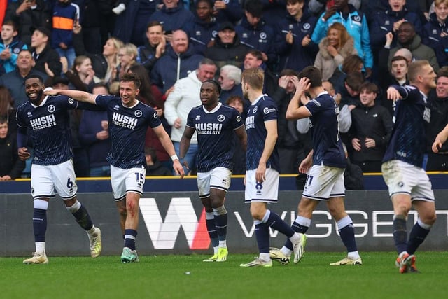 Millwall have climbed six points clear of the relegation zone after taking 17 points from their last 10 matches, winning five, drawing two and losing three.