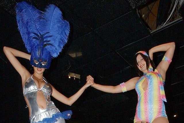 These stilt walkers were ready to entertain visitors at the opening of Passion in 2008.