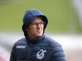 Bristol Rovers manager Joey Barton looks on prior to the Sky Bet League One match between Northampton Town and Bristol Rovers.