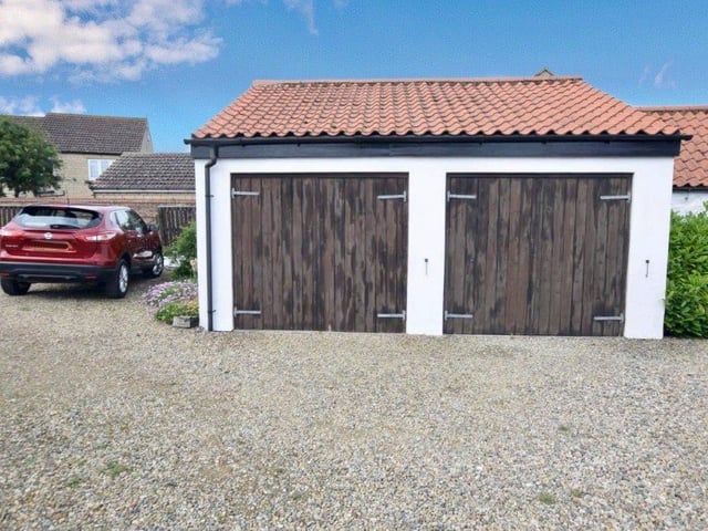 The double garage.