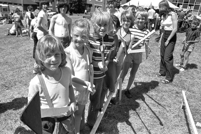 Having fun at Penshaw Carnival in 1976.