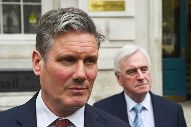 New Labour leader Sir Keir Starmer, left, and outgoing shadow chancellor John McDonnell.