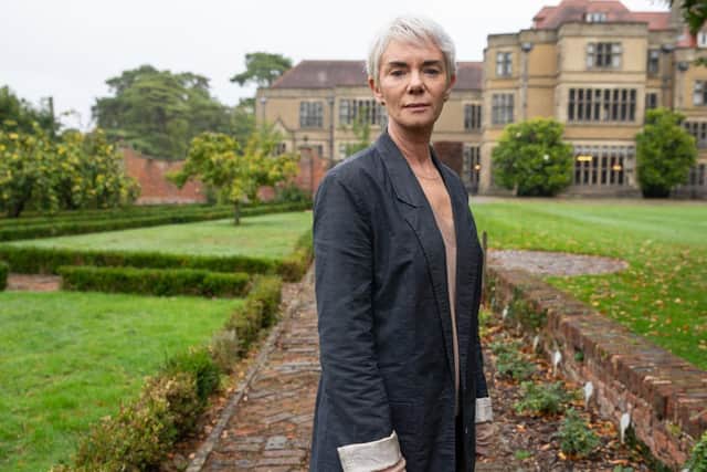 Victoria Hamilton starred as Helen Simpson, a teacher struggling with her students' progressive attitudes, in the new series of Channel 5 drama The Teacher (Picture: Channel 5)