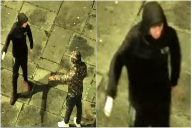 Police have released these images of two men they would like to trace.