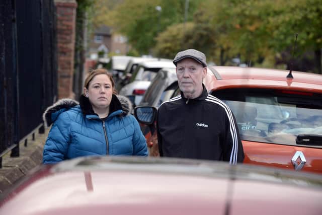 Houghton residents Trevor Scarth and Vicki Bray are among those angry over parking problems near their homes.