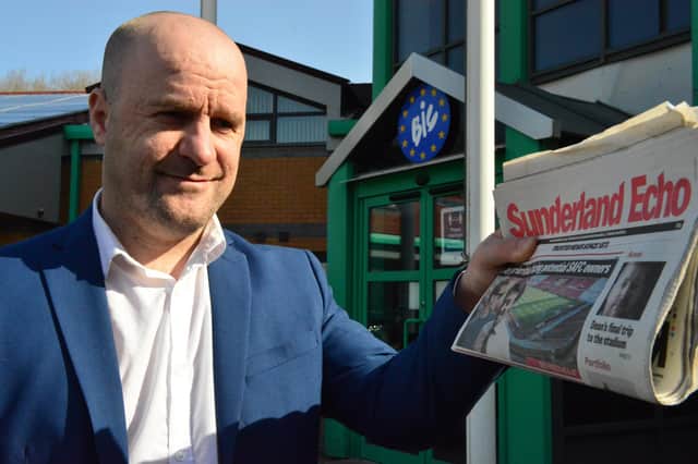 Sunderland Echo guest editor Ashley Jones outside the Echo's offices. Picture by FRANK REID
