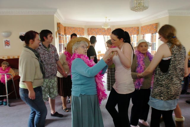 Volunteers from the Prince's Trust held a tea dance and buffet for the residents of Ashley Grange Residential Home, Philadelphia 13 years ago.