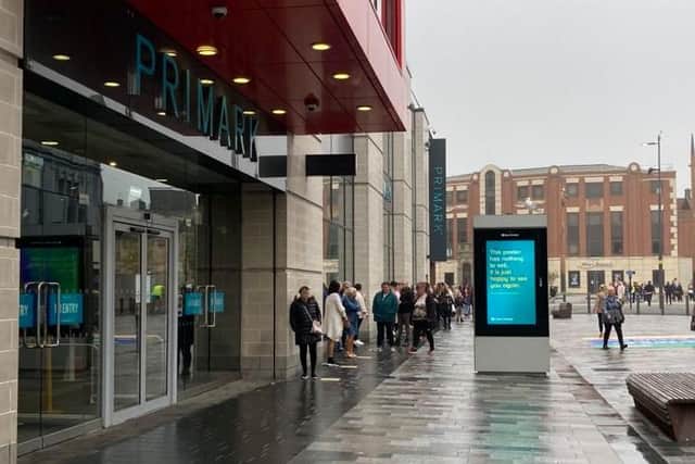 Hundreds queued up outside Primark as it reopened to shoppers.