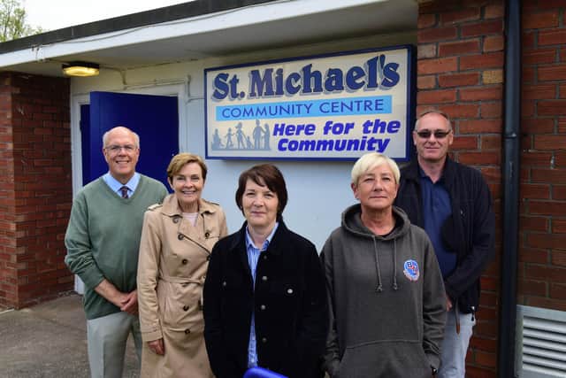 Coun. Michael Dixon, Liz McEvoy, Jackie Robson, Susan Ferguson and Denis Crompton at St Michael's Community Centre, Stannington Grove, Sunderland