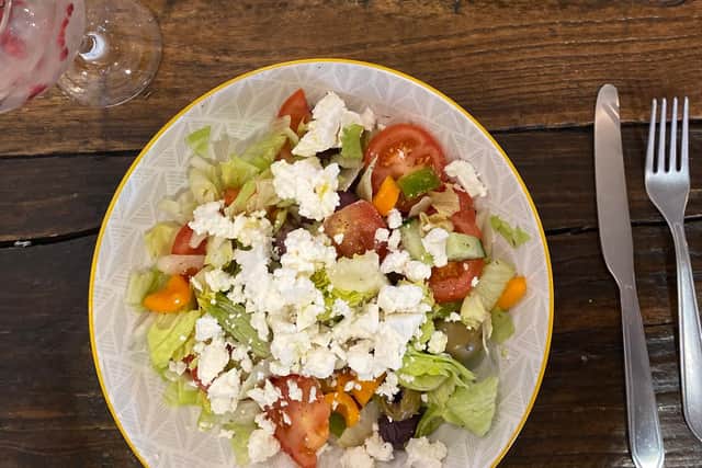 Greek Salad and cannelloni