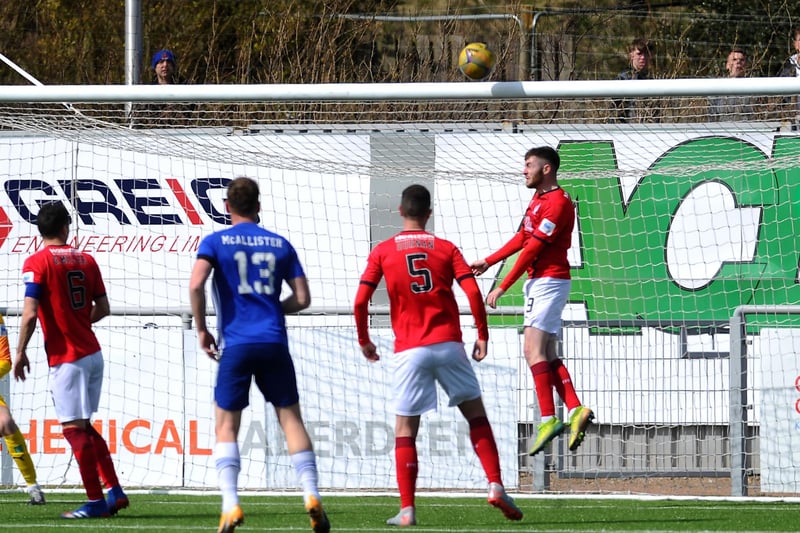 Lewis Neilson nearly scored and own goal as Cove pressed for a second but Aidan Keena was back to clear off the line