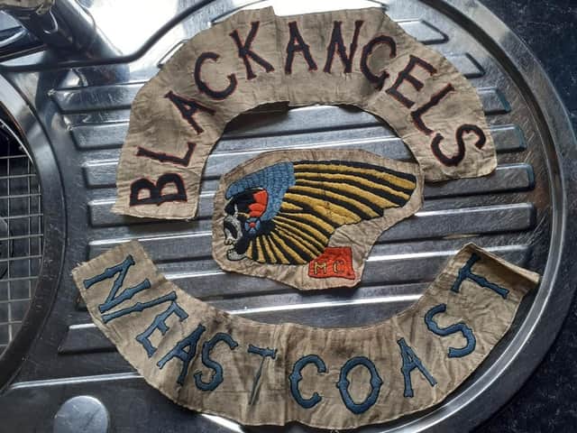 The Black Angels' colours, embroidered by Belle Duke.