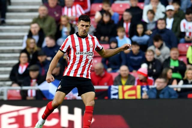 Danny Batth playing for Sunderland in the Championship.