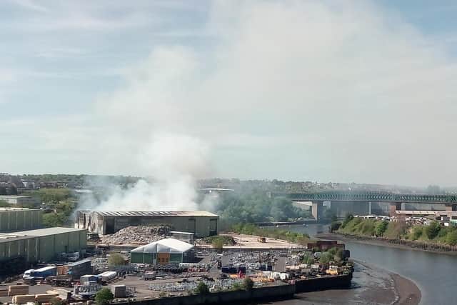 The fire was it was burning at the Alex Smiles waste recycling plant in May 2018.
