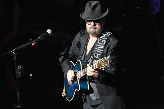 Dave Stewart on the Sunderland Empire stage for his 65th birthday in 2017
