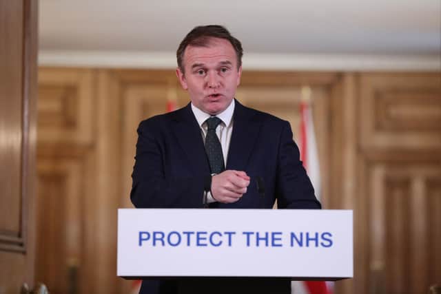 Environment Secretary George Eustice during the daily coronavirus briefing at Downing Street. Image by Jonathan Brady/PA Wire.