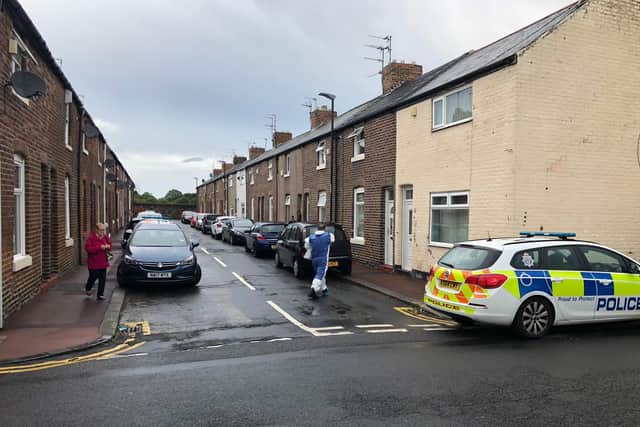 Forensic teams are continuing to work at the property in Amy Street, Sunderland.