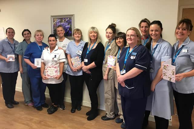 Head of Midwifery Sheila Ford, centre, with members of the maternity team at Sunderland Royal Hospital where maternity services have been rated as the best performing nationally.