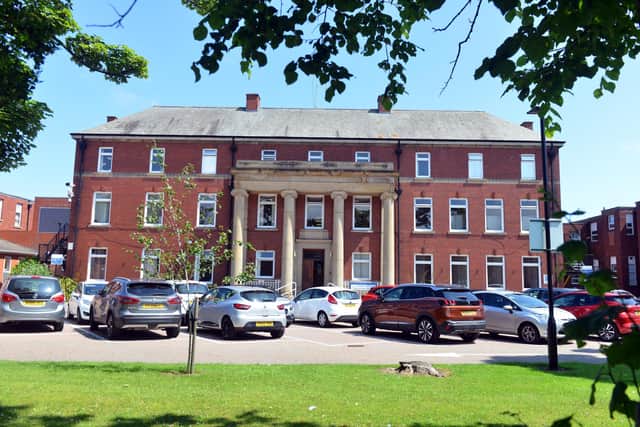The original Monkwearmouth Hospital building.