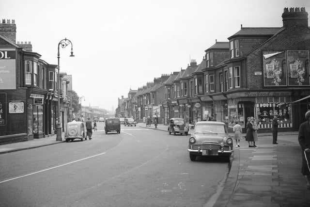 Chester Road shops in September 1959.