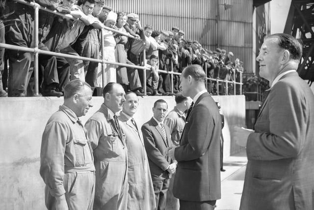 The Duke of Edinburgh at the North Sands shipyard of Joseph L Thompson in 1963. Did you meet him?