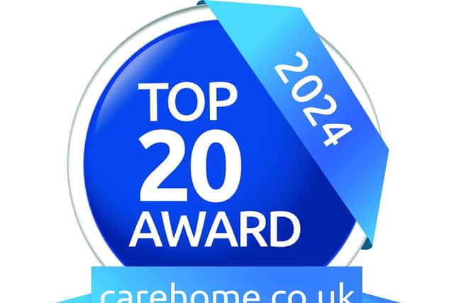 Top 20 Carehome.co.uk Award 2024 Logo