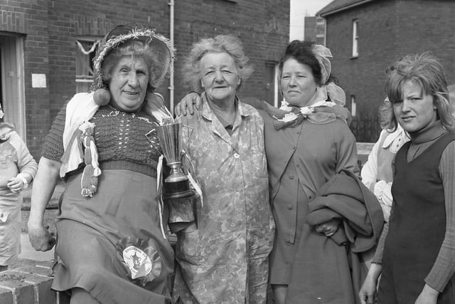 Fans dressed in anything they could find which was red and white on Cup final day. Here are some of them having a street party in Southwick.