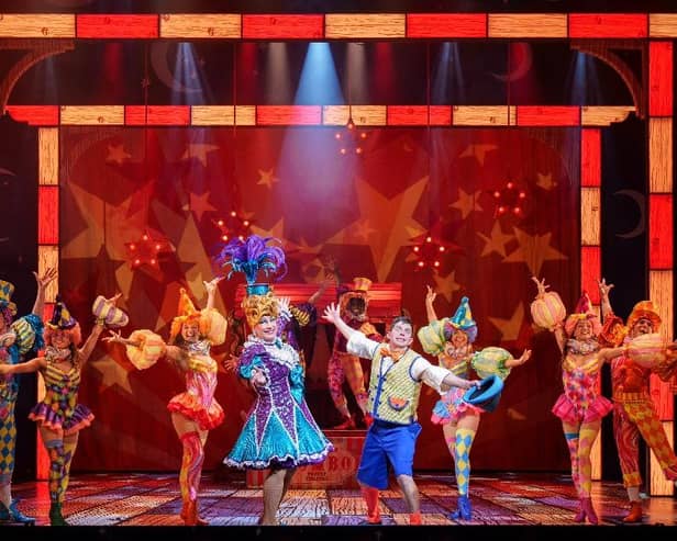 Chris Hayward and Danny Adams take centre stage at the Theatre Royal pantomime. Picture: Newcastle Theatre Royal/Crossroads Pantomimes.